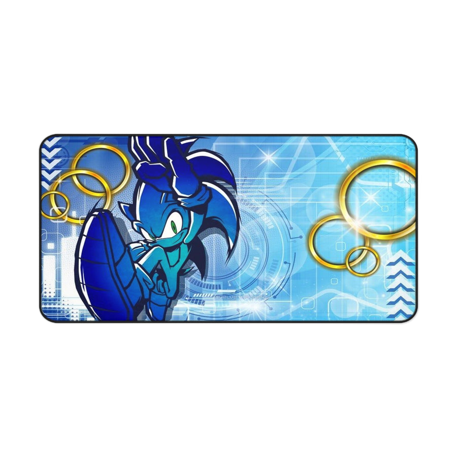 Blue Hedgehog Rings - Gaming Mouse Pad