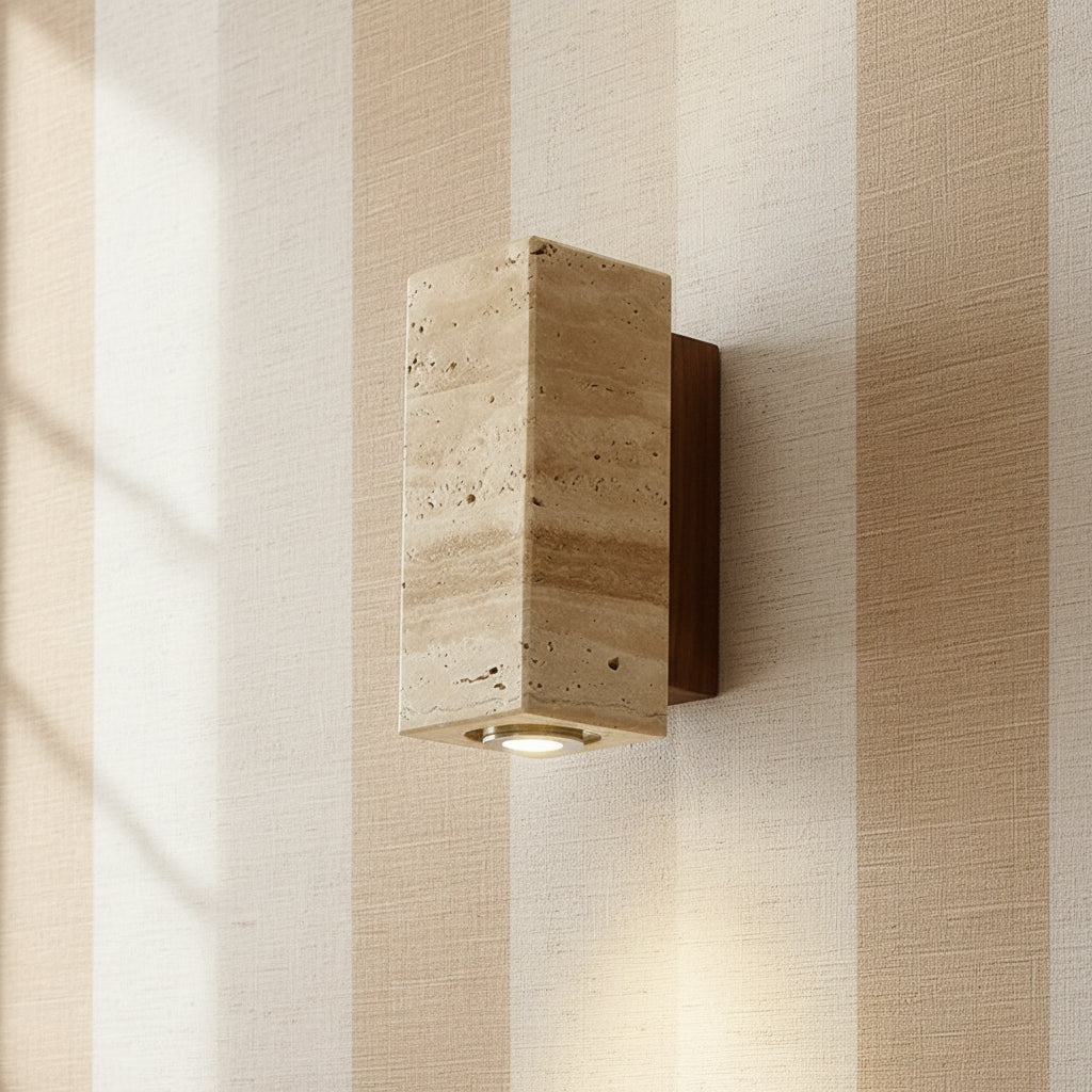 Wabi Sabi Travertine Wall Lamp