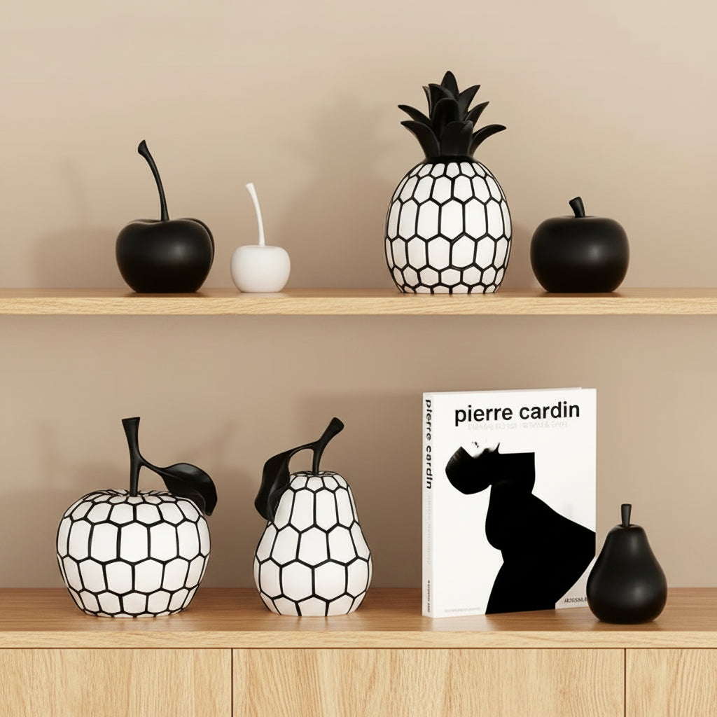 Apple & Pineapple Resin Sculpture