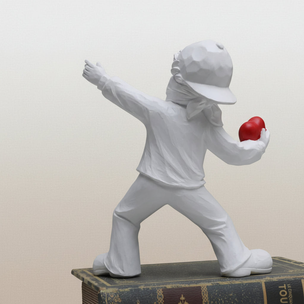 Banksy Stone Thrower Resin Sculpture