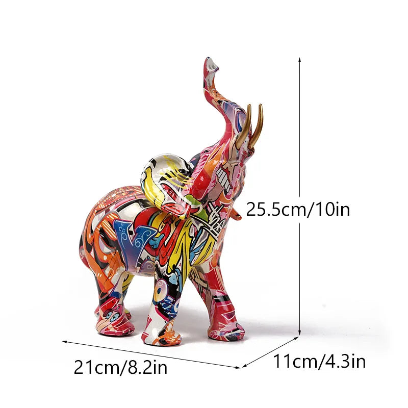 Graffiti Elephant Sculpture