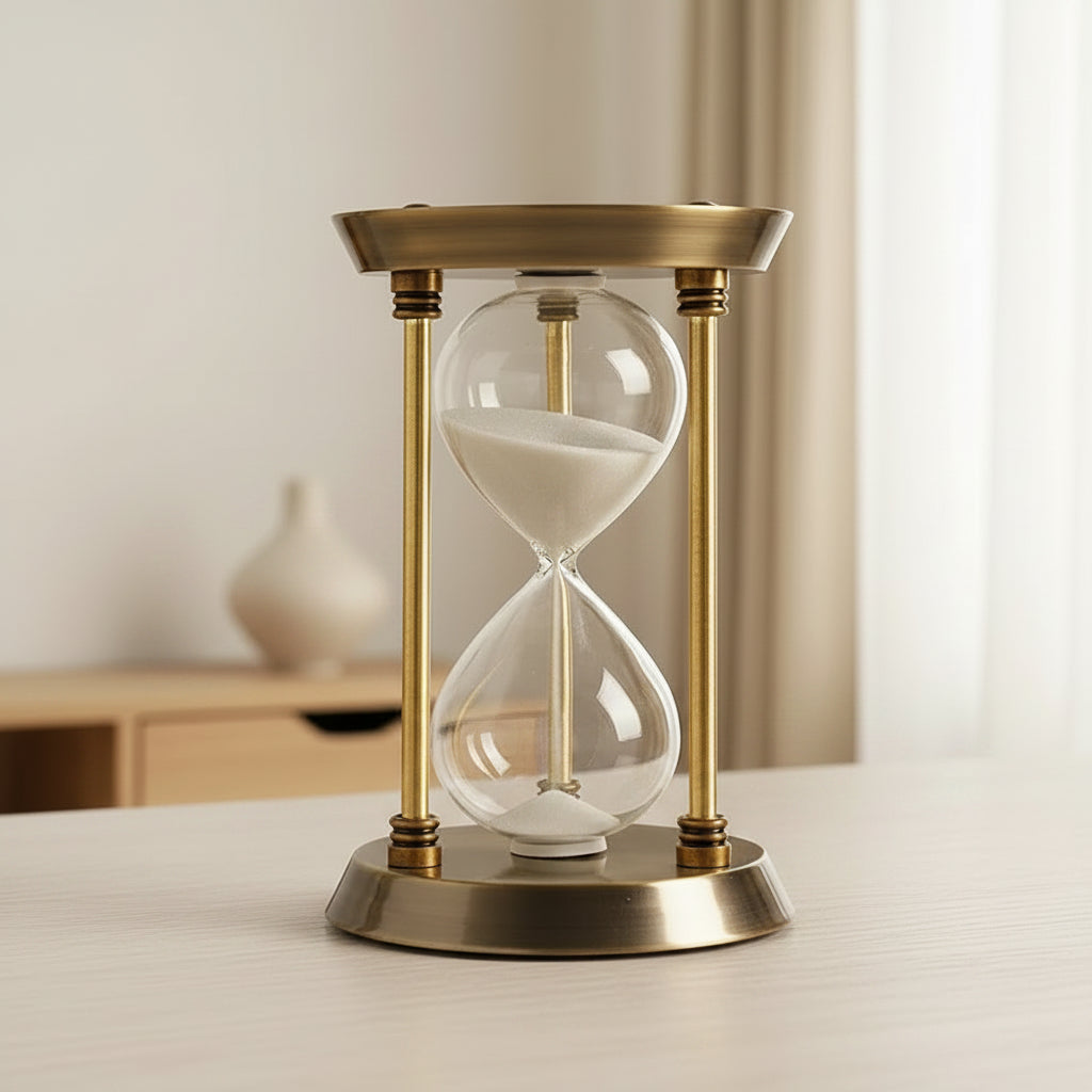 Nordic Metal Hourglass — Decorative Timer