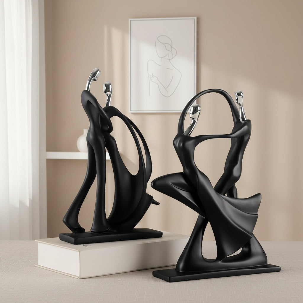 Nordic Dancing Couple Resin Figurine