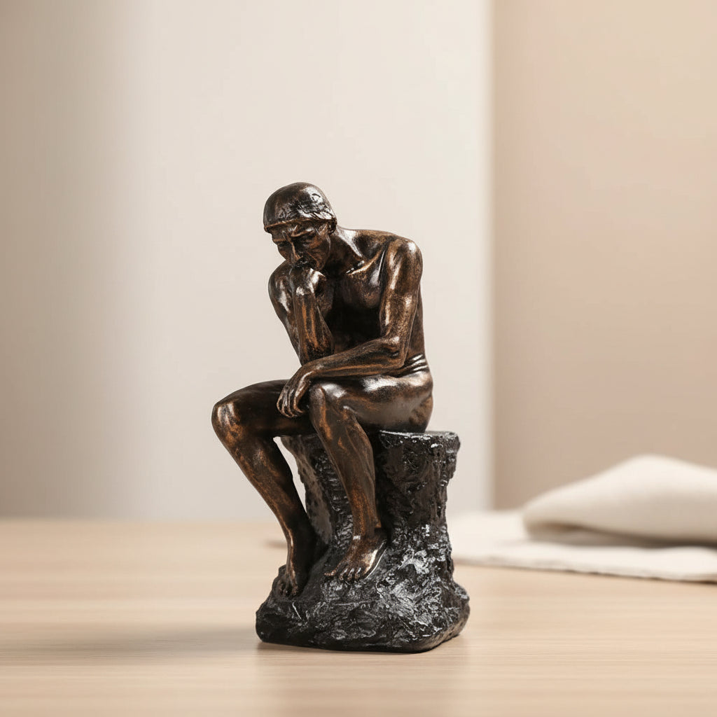 Thinker Statue - Resin Sandstone Finish