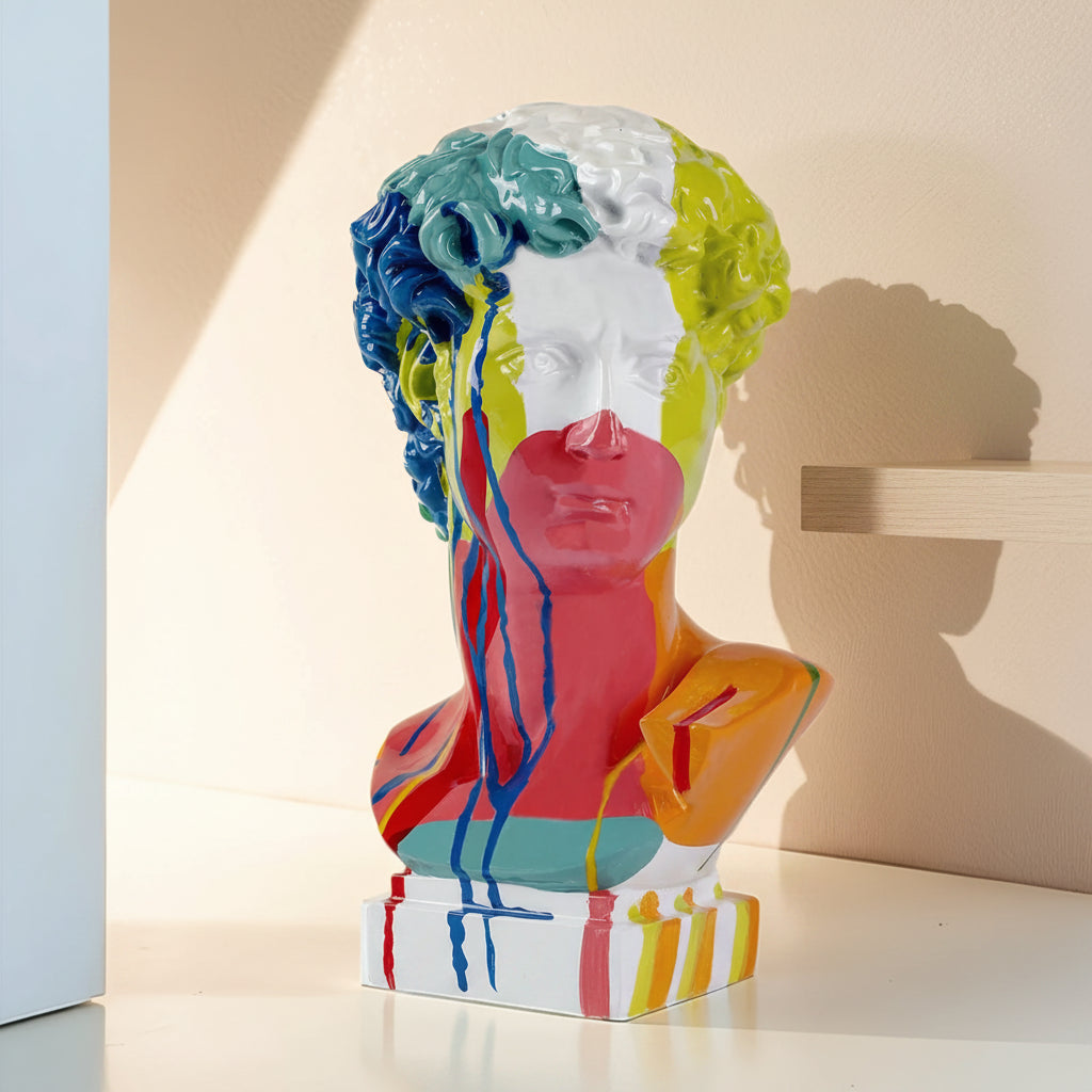 David Head Resin Bust Sculpture