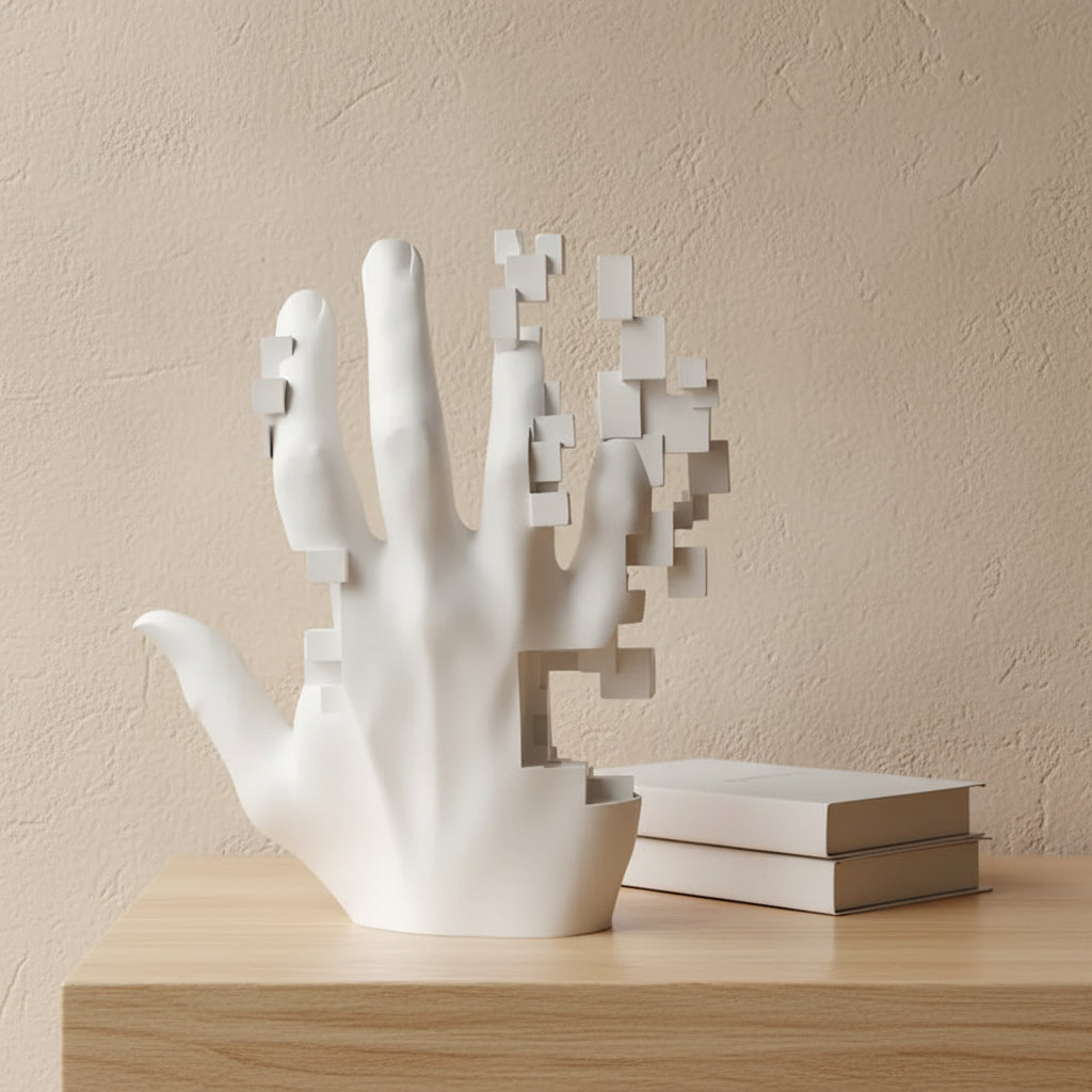 Nordic Resin Palm Sculpture