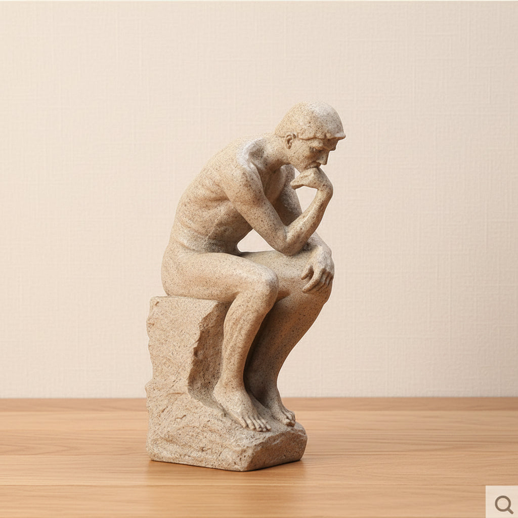 Thinker Statue - Resin Sandstone Finish