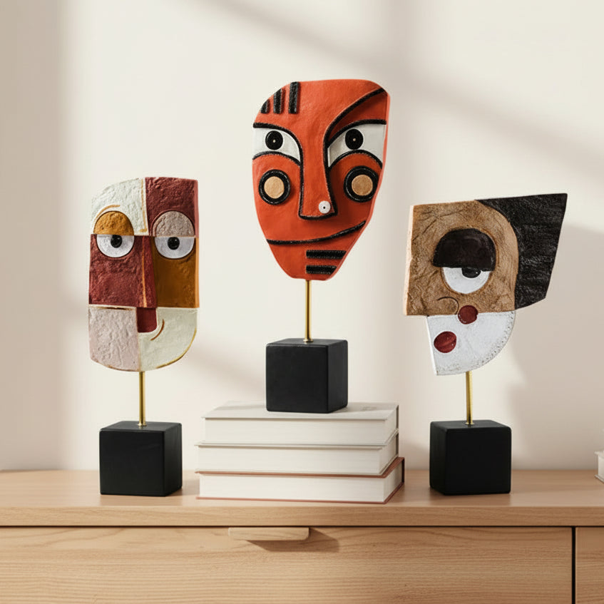 Abstract Facial Art Sculpture