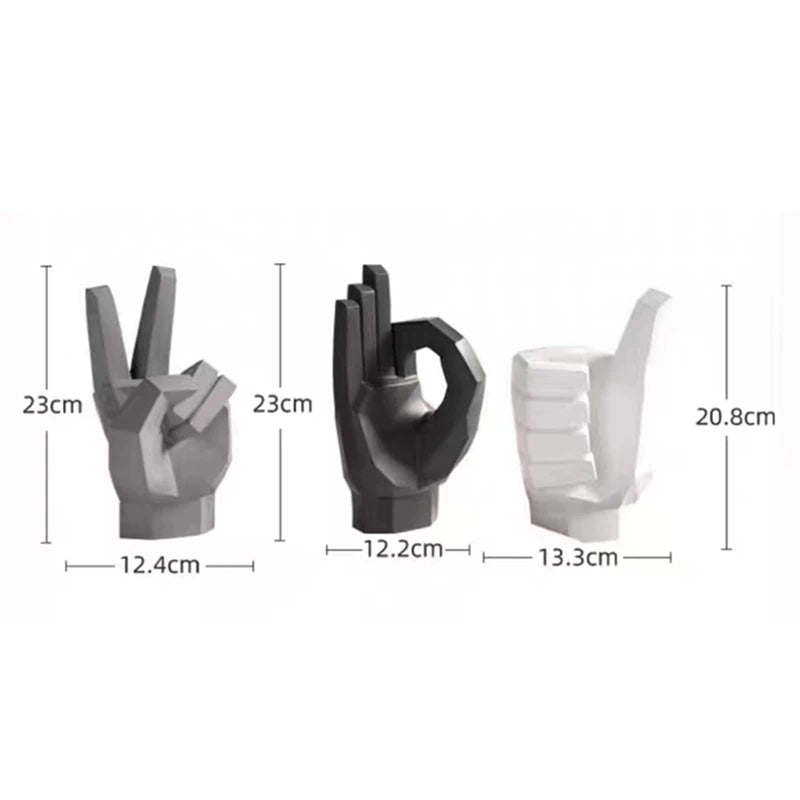 Resin Hand Gesture Sculpture