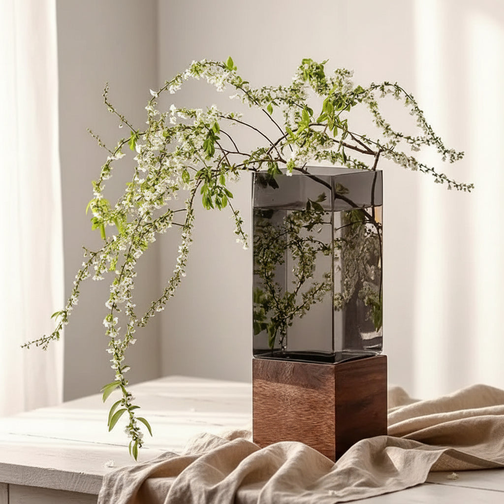Nordic Acrylic Vase with Base