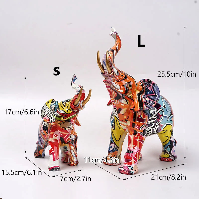Graffiti Elephant Sculpture