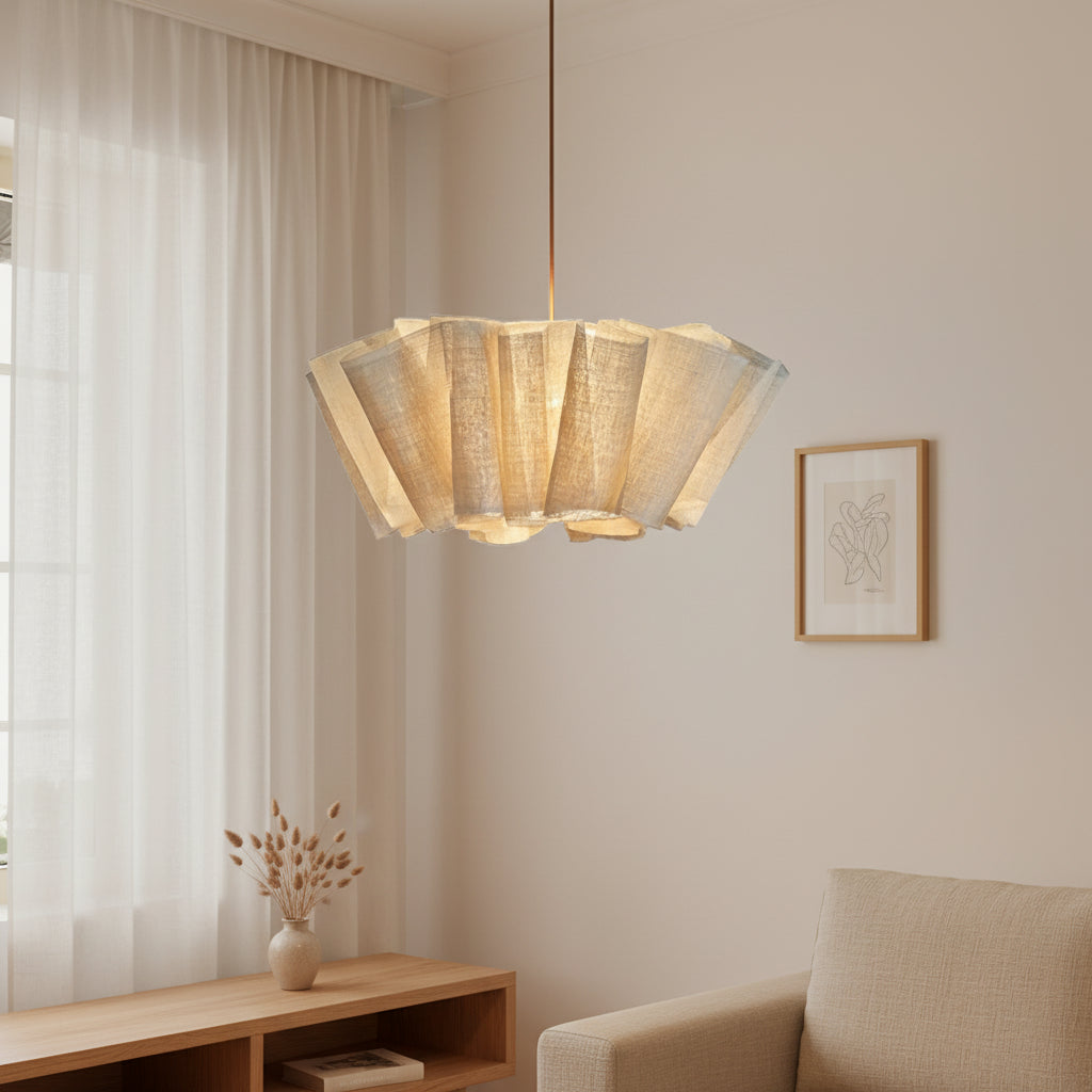 Wabi Sabi Handknit Fabric Pendant Light