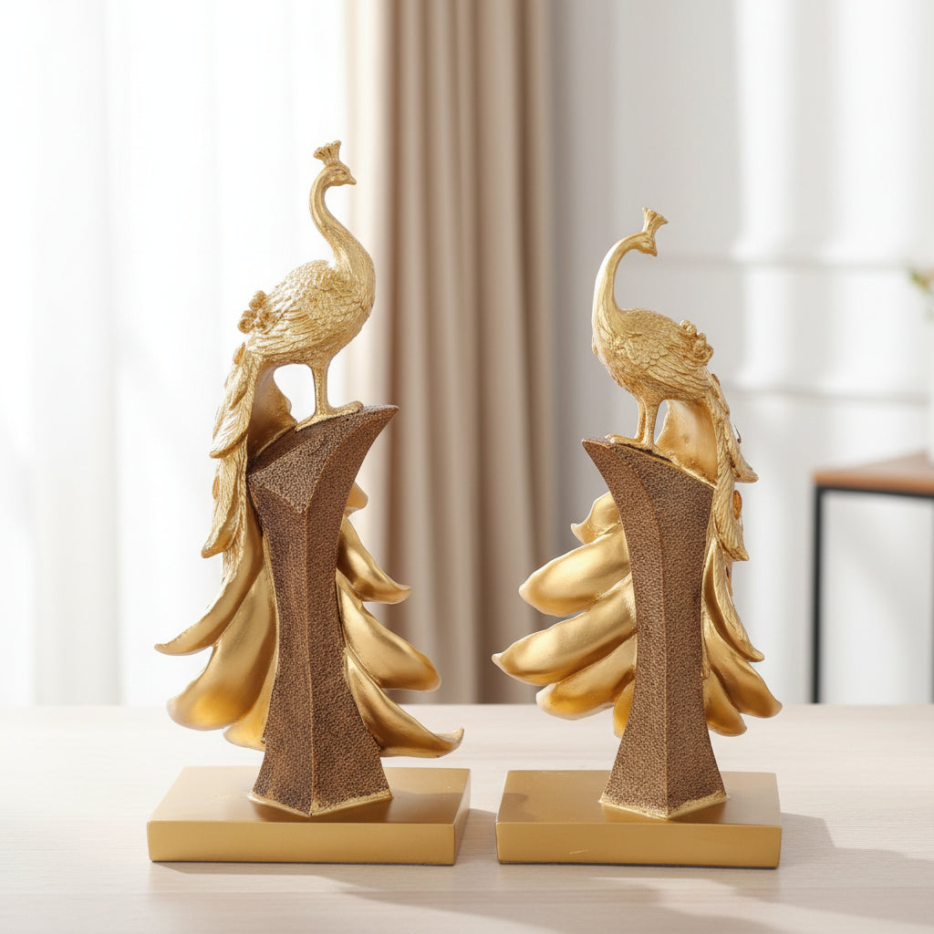 Peacock Resin Sculpture