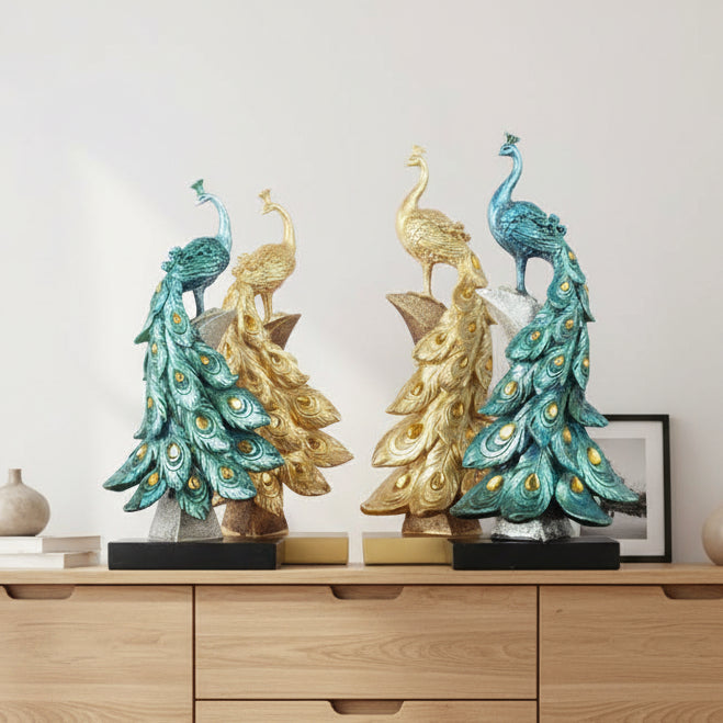 Peacock Resin Sculpture