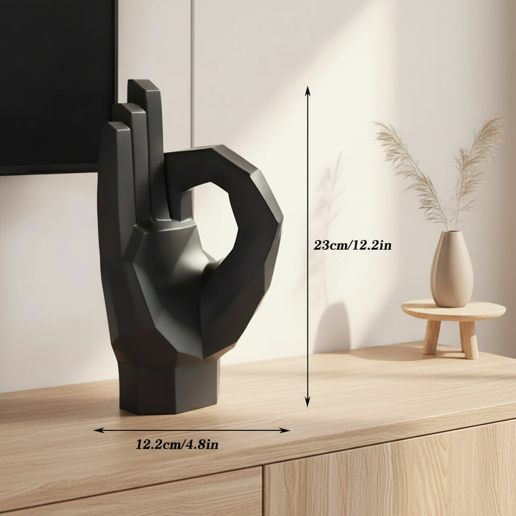 Resin Hand Gesture Sculpture