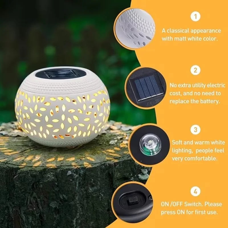 Solar Hollow Iron Outdoor Lantern
