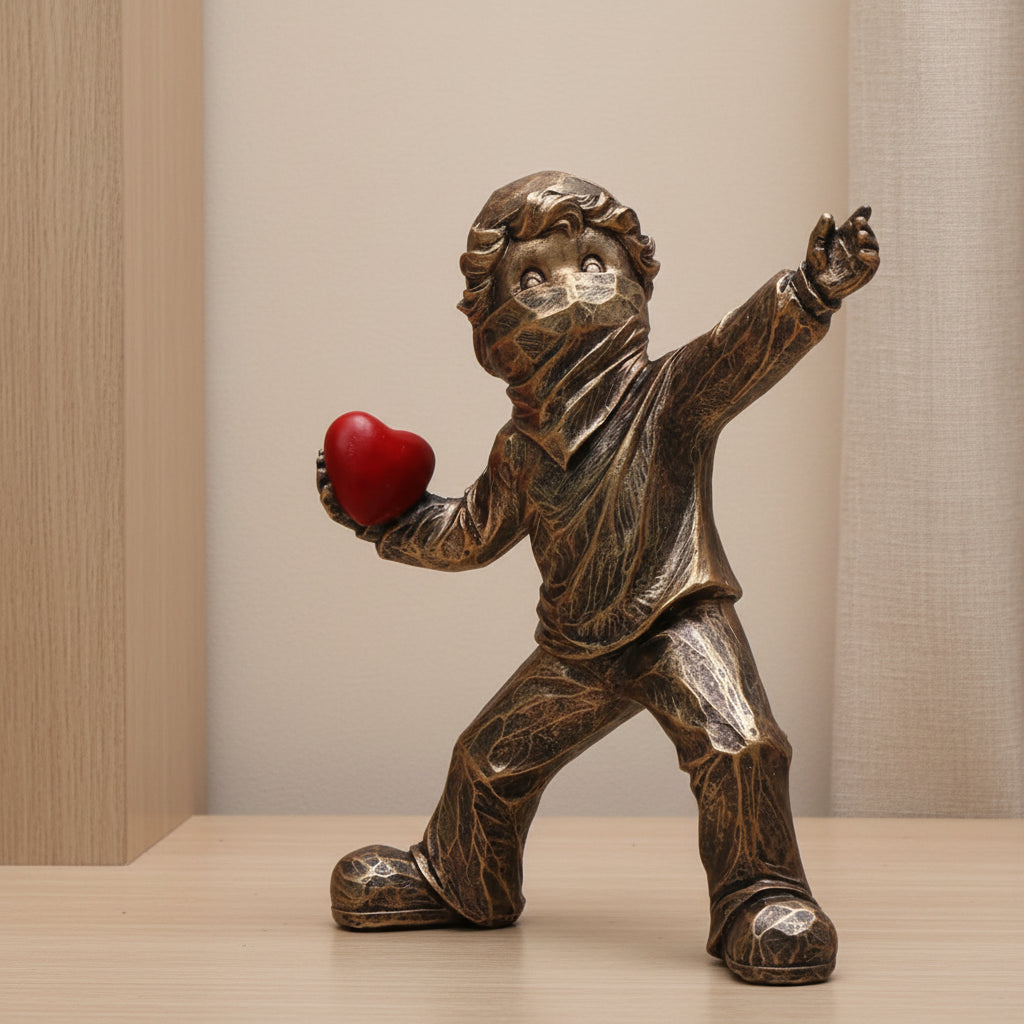 Banksy Stone Thrower Resin Sculpture