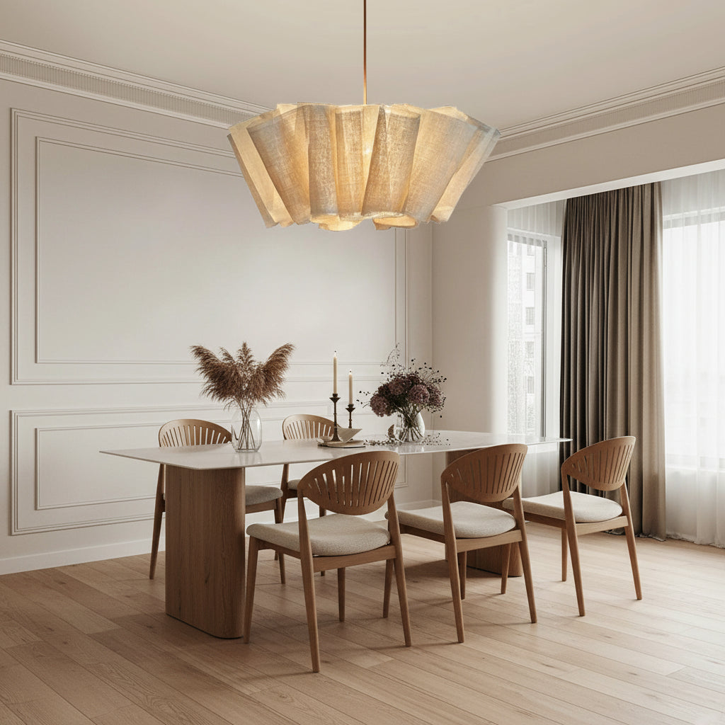 Wabi Sabi Handknit Fabric Pendant Light