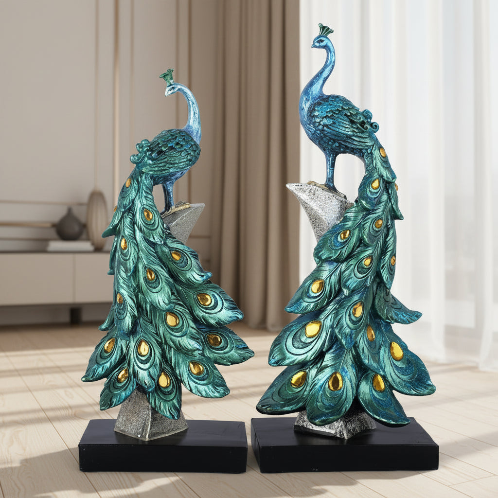 Peacock Resin Sculpture