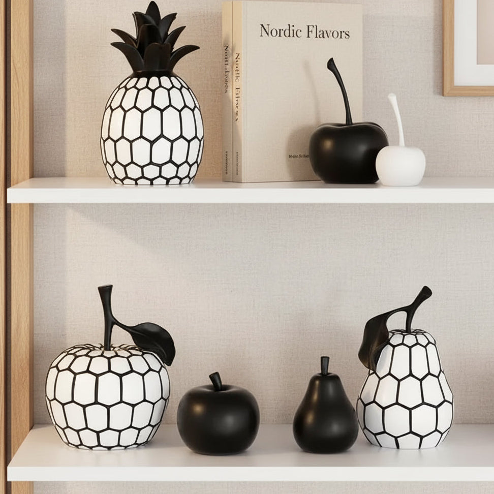 Apple & Pineapple Resin Sculpture