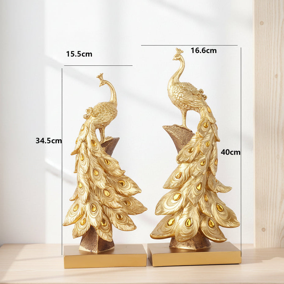 Peacock Resin Sculpture