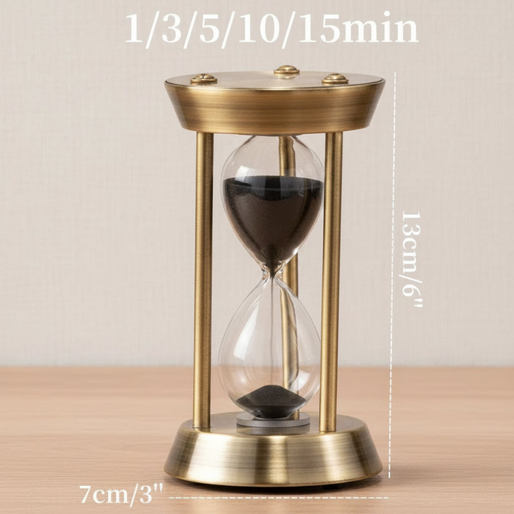 Nordic Metal Hourglass — Decorative Timer