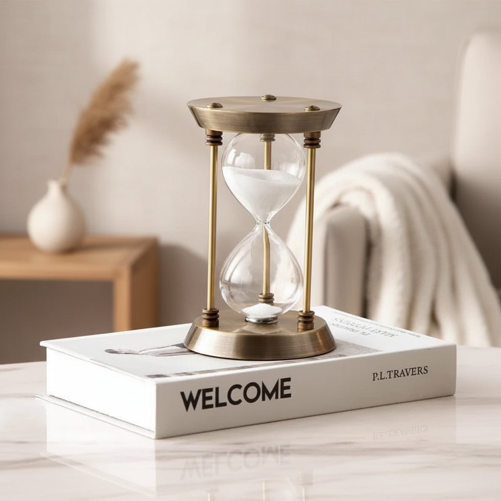 Nordic Metal Hourglass — Decorative Timer