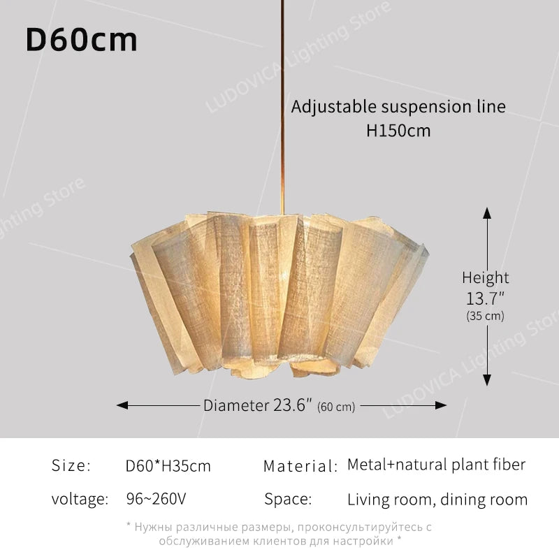Wabi Sabi Handknit Fabric Pendant Light