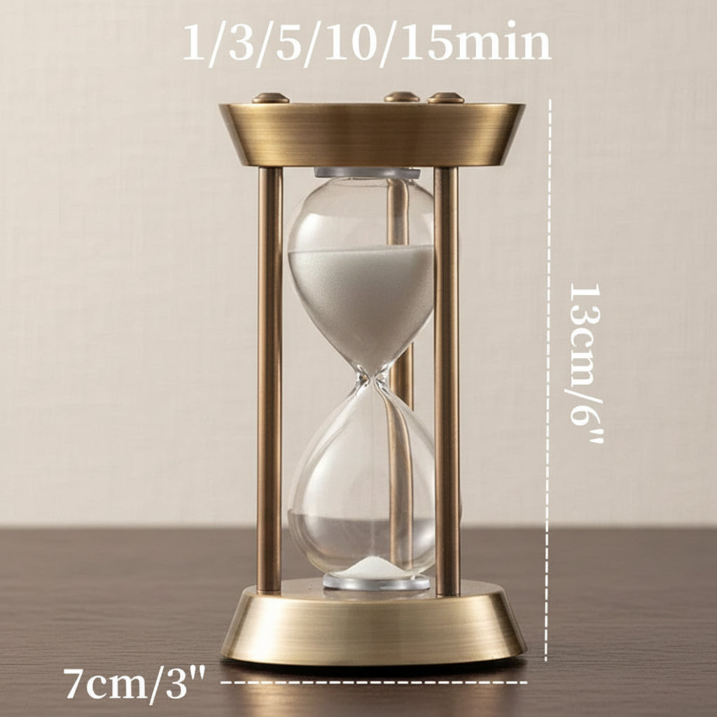 Nordic Metal Hourglass — Decorative Timer