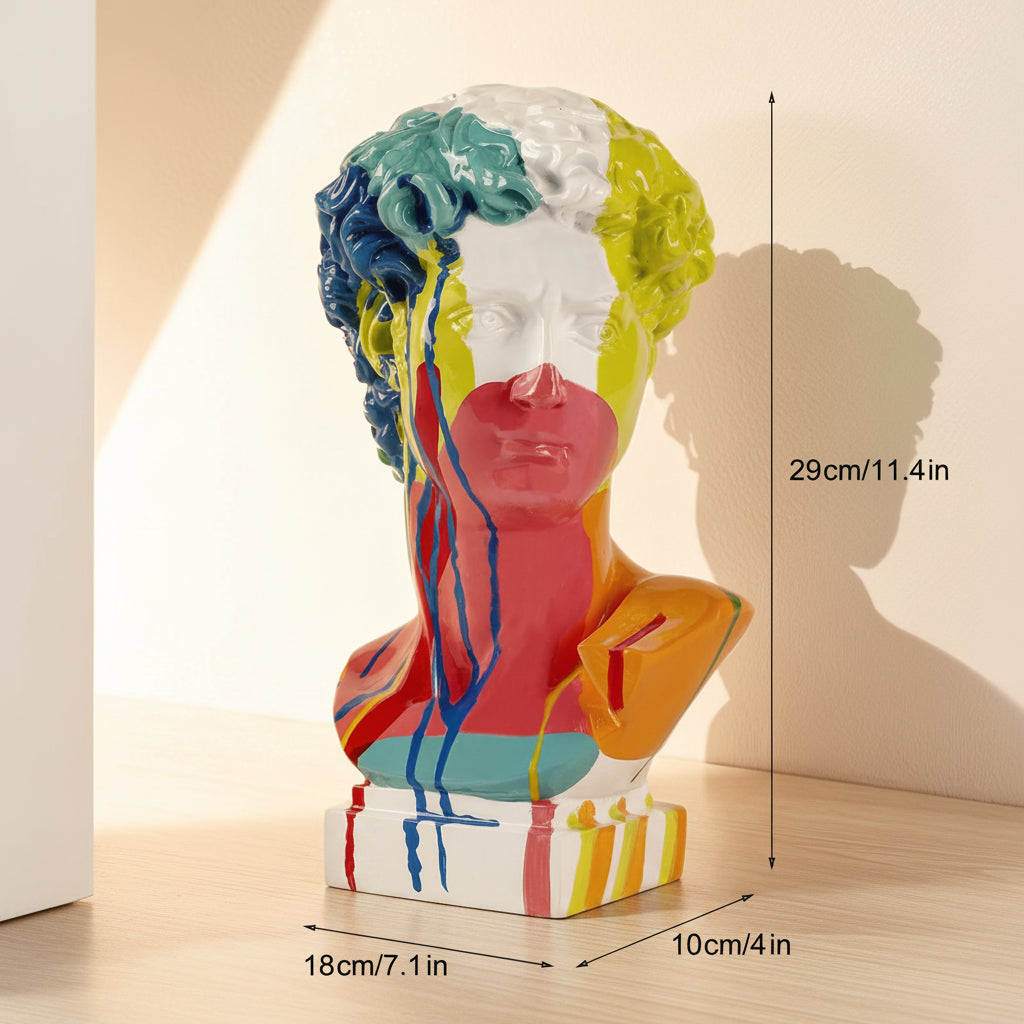 David Head Resin Bust Sculpture