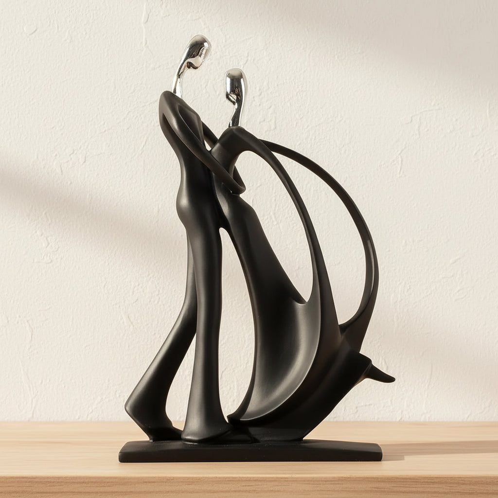 Nordic Dancing Couple Resin Figurine