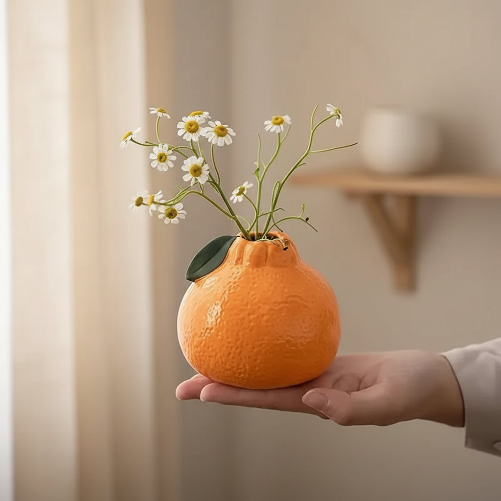 Orange Ceramic Vase