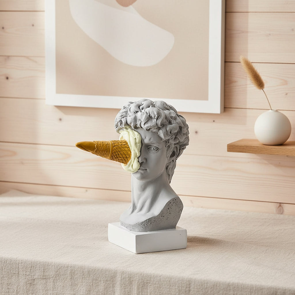 Ice Cream David Sculpture — Resin Desk Ornament