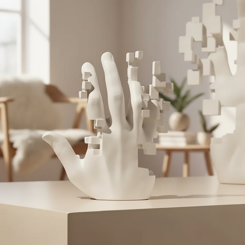 Nordic Resin Palm Sculpture