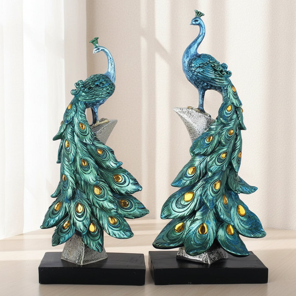 Peacock Resin Sculpture