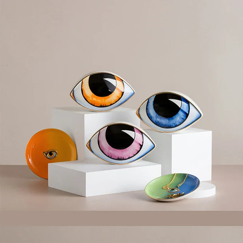 Evil Eye Ceramic Sculpture