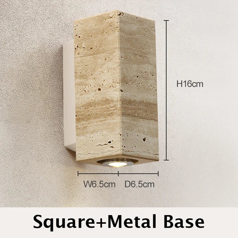 Wabi Sabi Travertine Wall Lamp