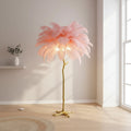 Ostrich Feather Floor Lamp — Nordic Luxury
