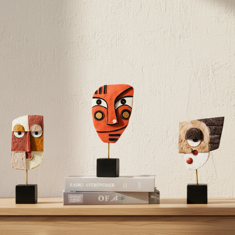 Abstract Facial Art Sculpture