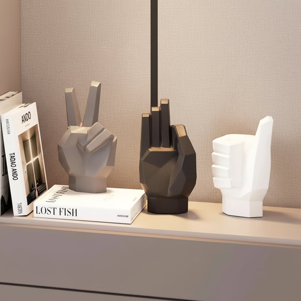 Resin Hand Gesture Sculpture