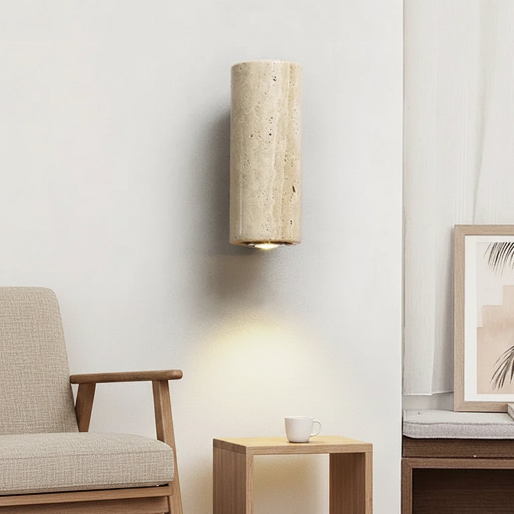 Wabi Sabi Travertine Wall Lamp