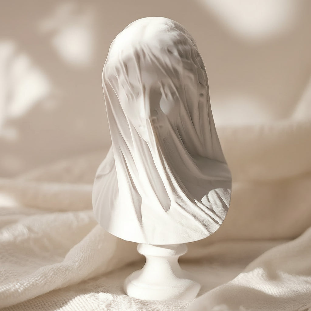 Veiled Lady Bust Sculpture