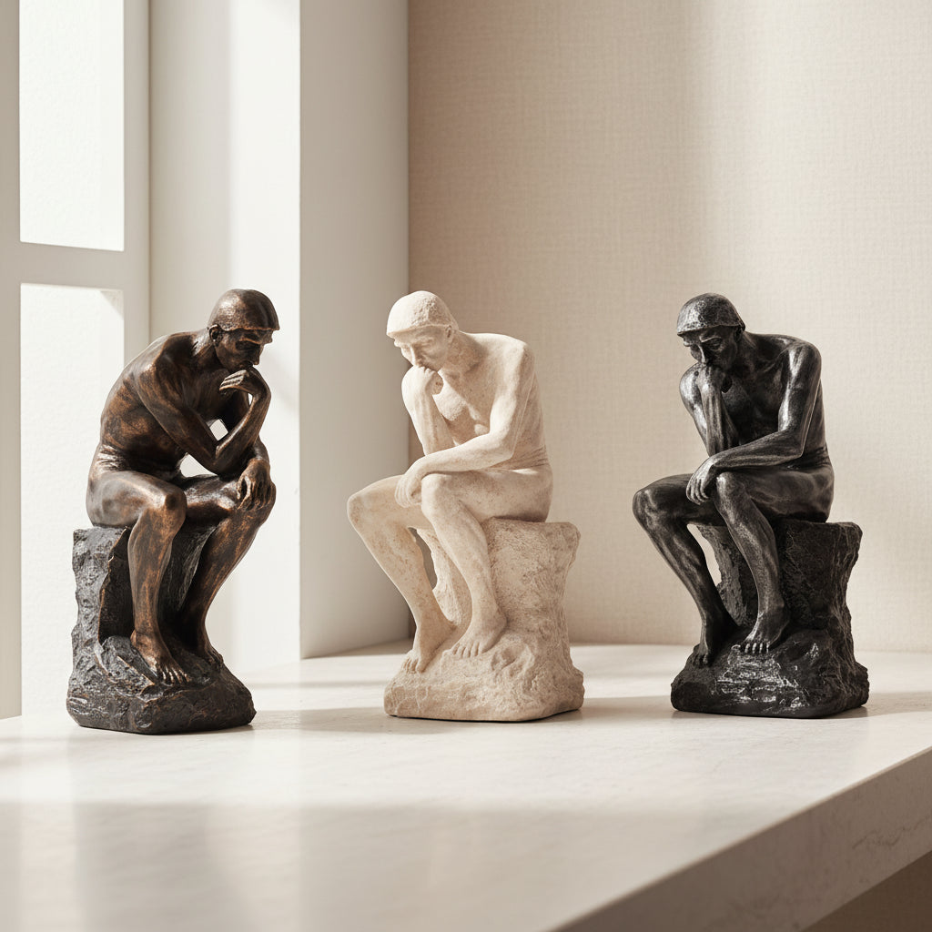 Thinker Statue - Resin Sandstone Finish