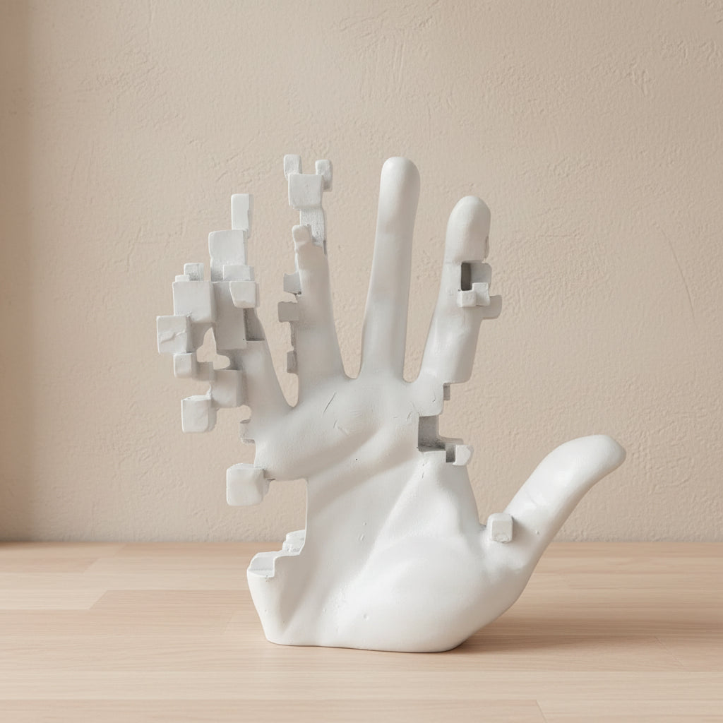 Nordic Resin Palm Sculpture