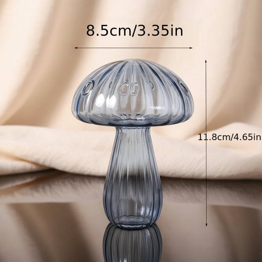 Glass Mushroom Vase — Nordic Style