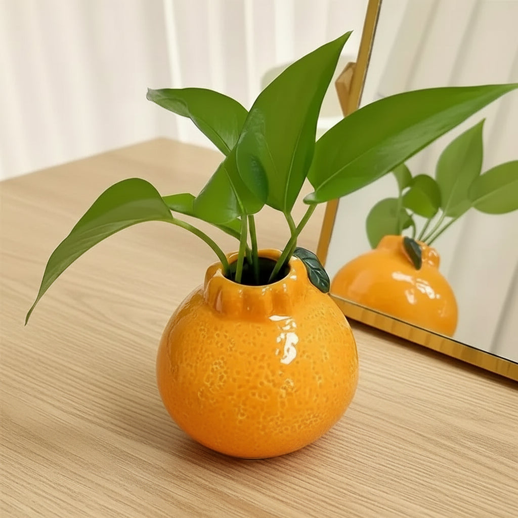 Orange Ceramic Vase