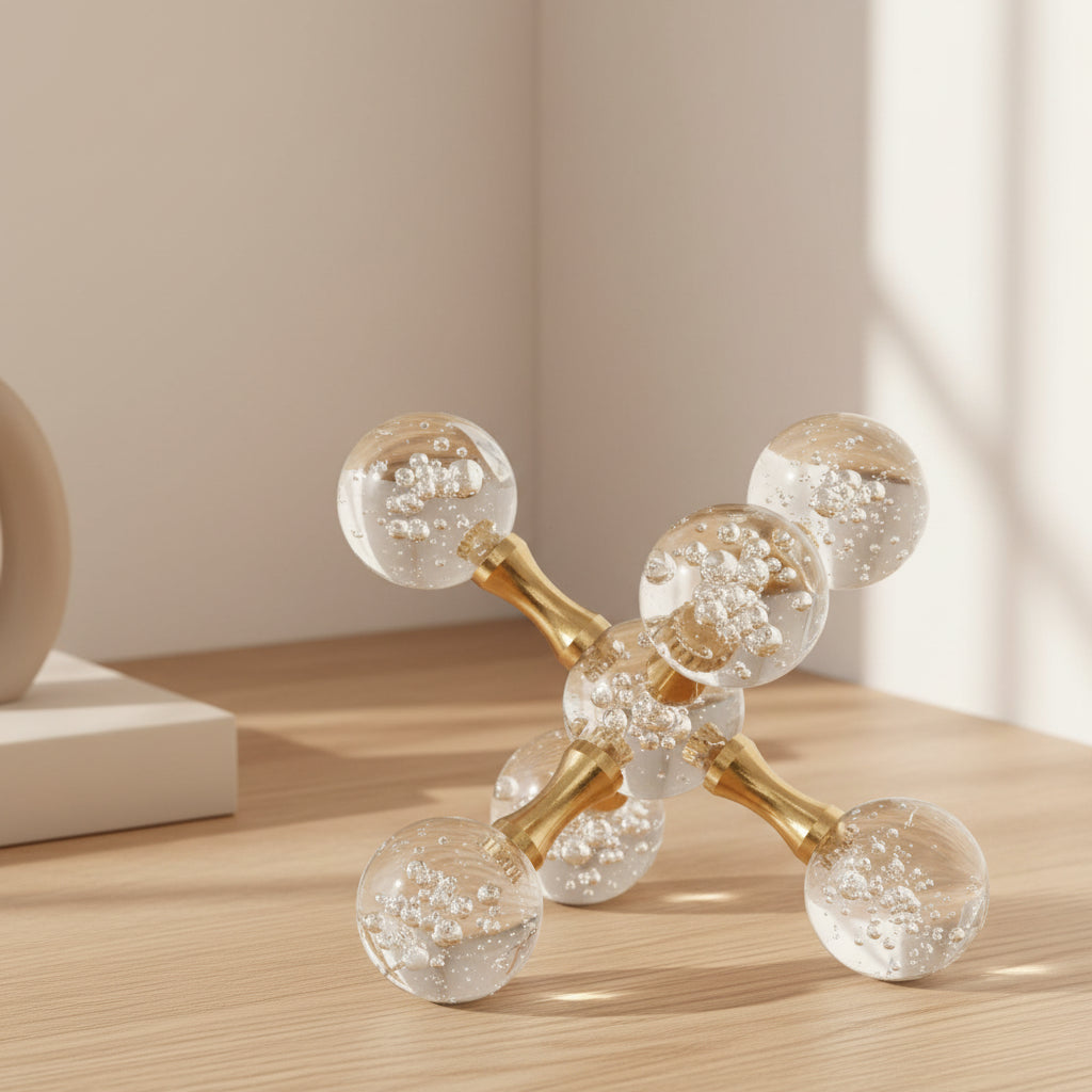 Geometric Crystal Ball Ornament