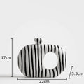 Zebra Stripe Ceramic Vase