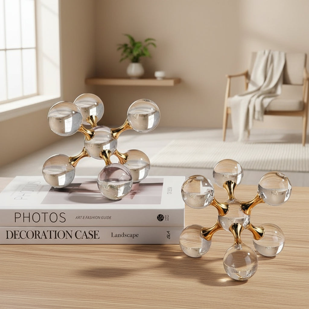 Geometric Crystal Ball Ornament