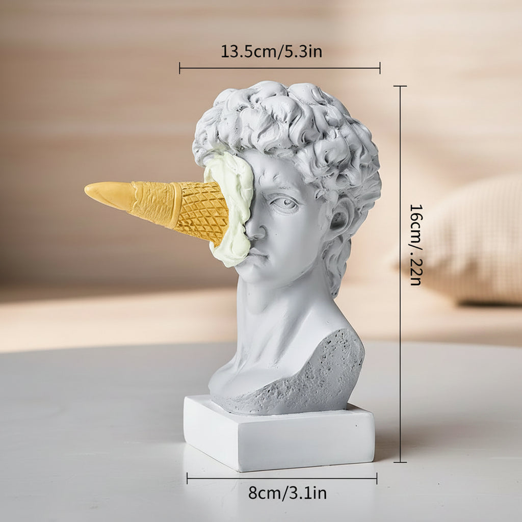 Ice Cream David Sculpture — Resin Desk Ornament